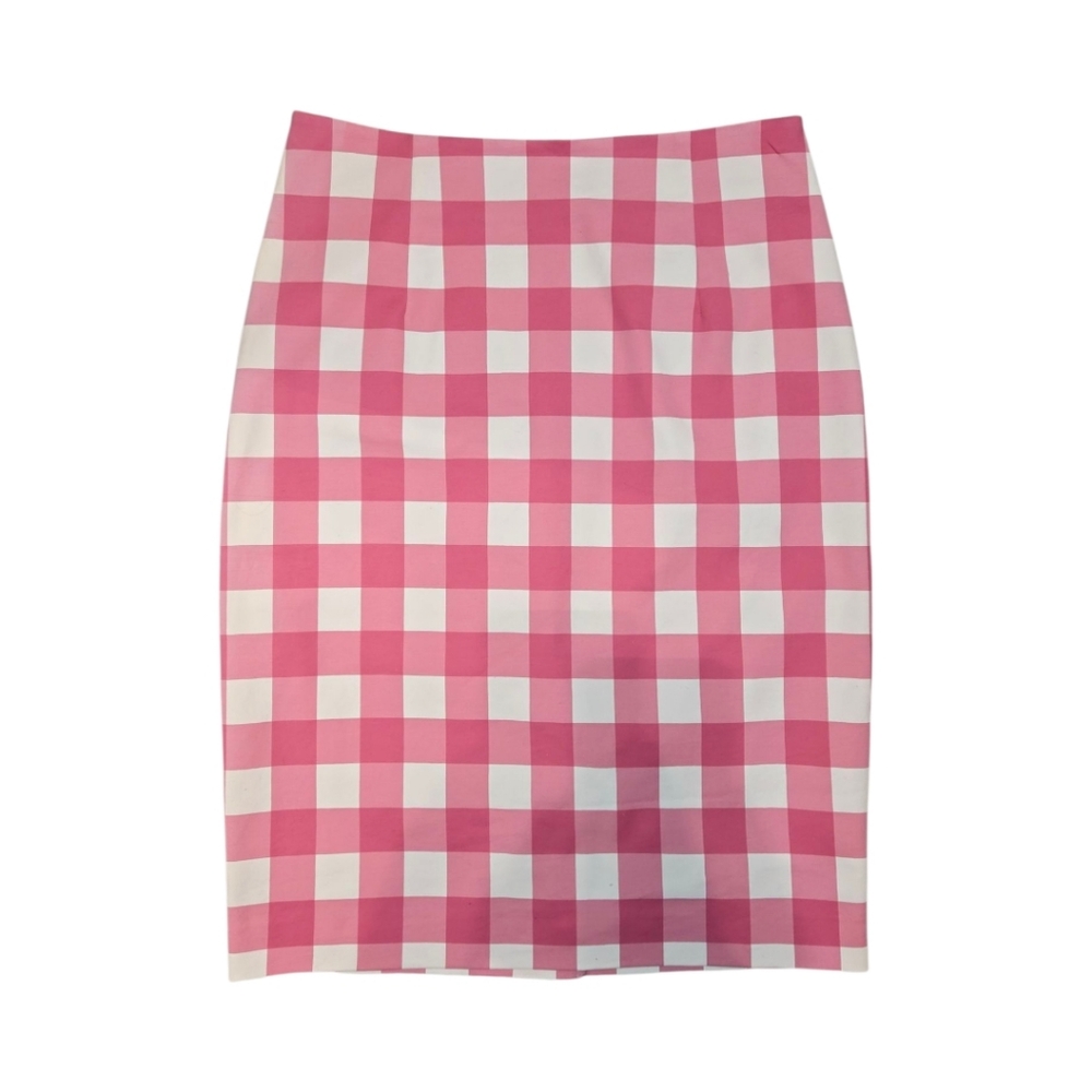 Boden Pink Gingham Richmond Pencil Skirt Cotton Size 6P NWT MSRP $250 - Picture 10 of 10